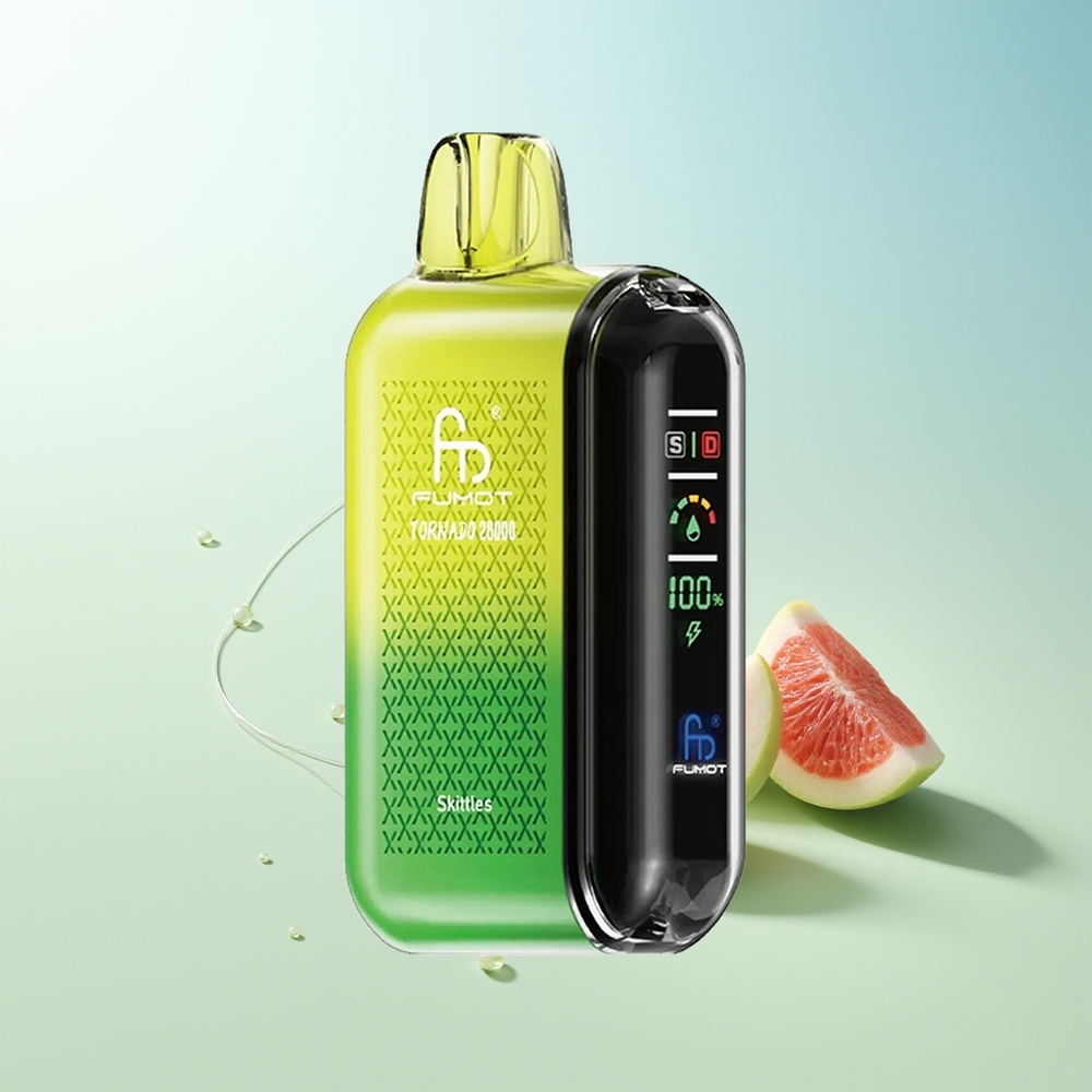 Fumot Tornado 20000 Bocados Skittles Dual Malla 20ml Pantalla Inteligente