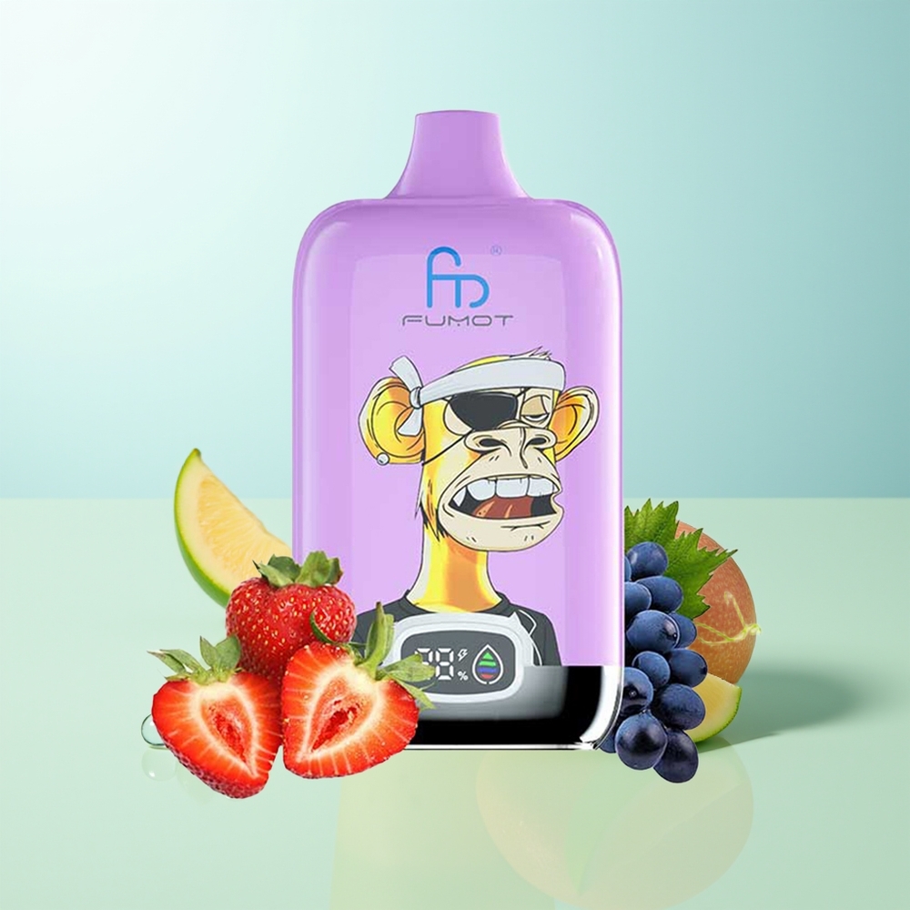 Fumot Tornado Digital Box 12000 Bocas Mango Helado Recargable Tipo-C Malla 20ml