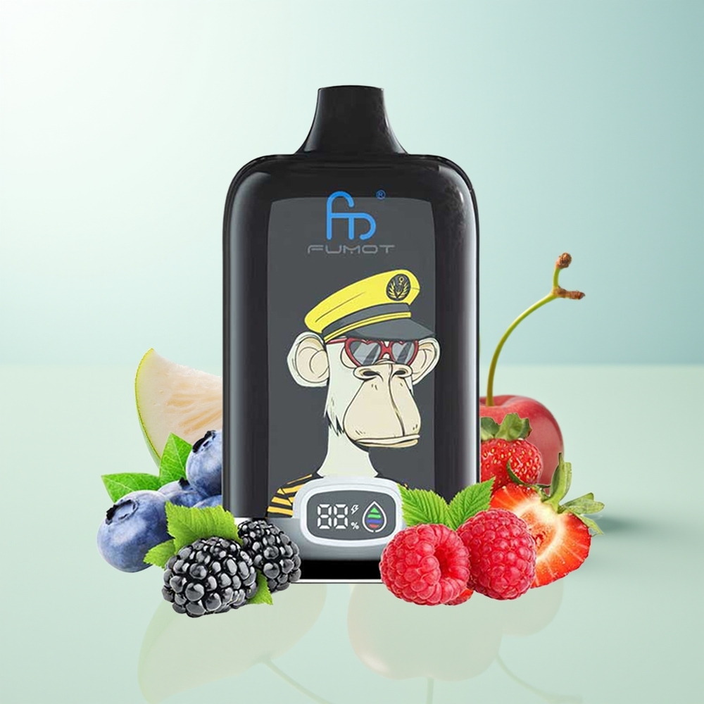 Fumot Tornado Digital Box 12000 Puffs Digital Box Cereza Recargable Tipo-C Batería 550mAh Malla 20ml