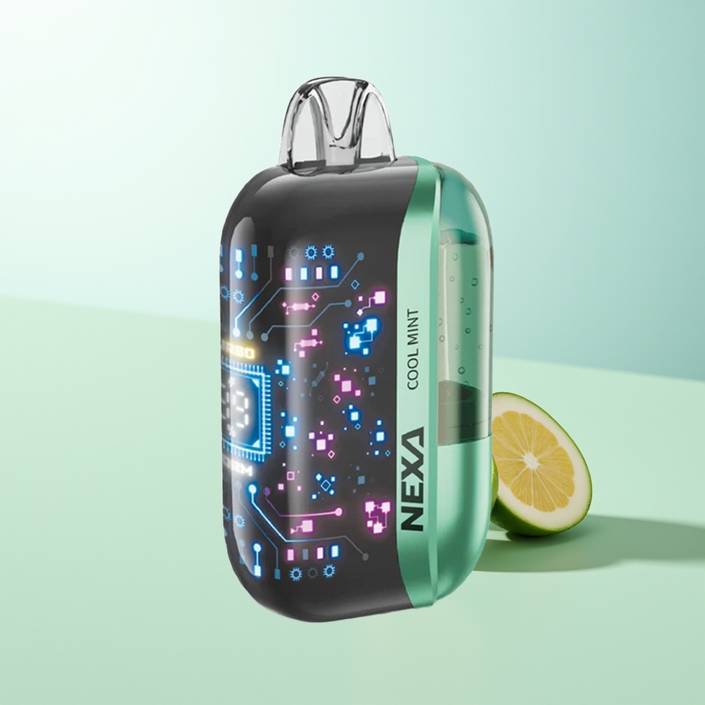 NEXA Ultra 50000 Chupadas Menta Refrescante 20ml 800mah 5% 0.9ohm Pantalla 3d Tipo-c