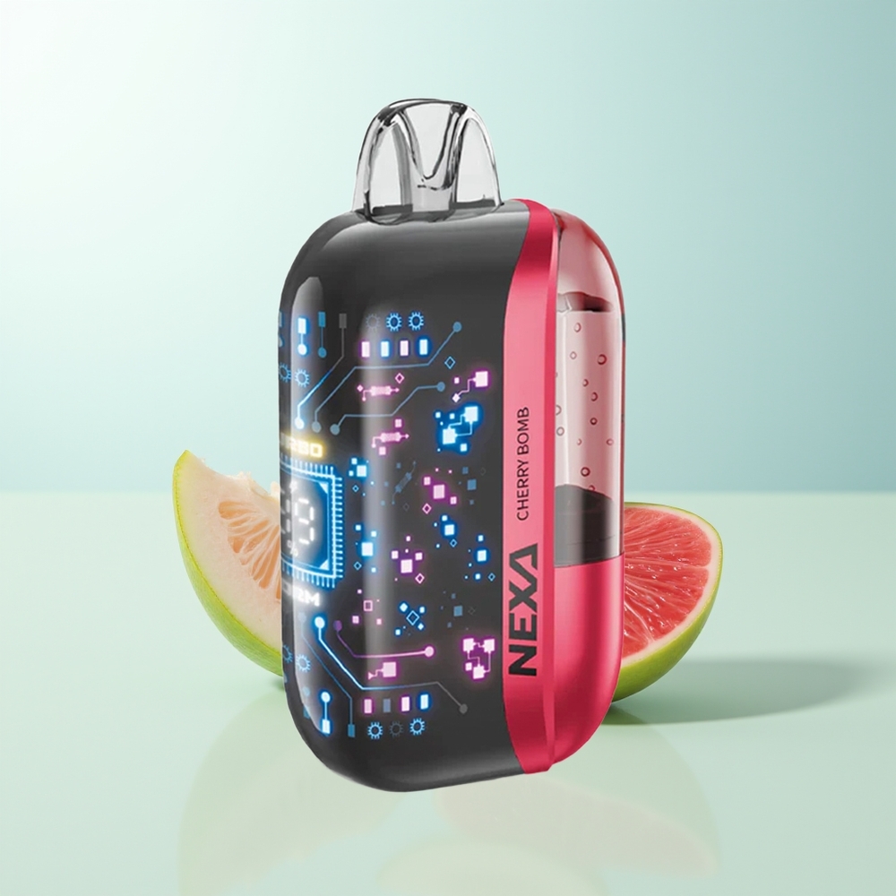 NEXA Ultra 50000 Puffs Bomba de Cereza Pantalla Curva 3D Carga Tipo-C
