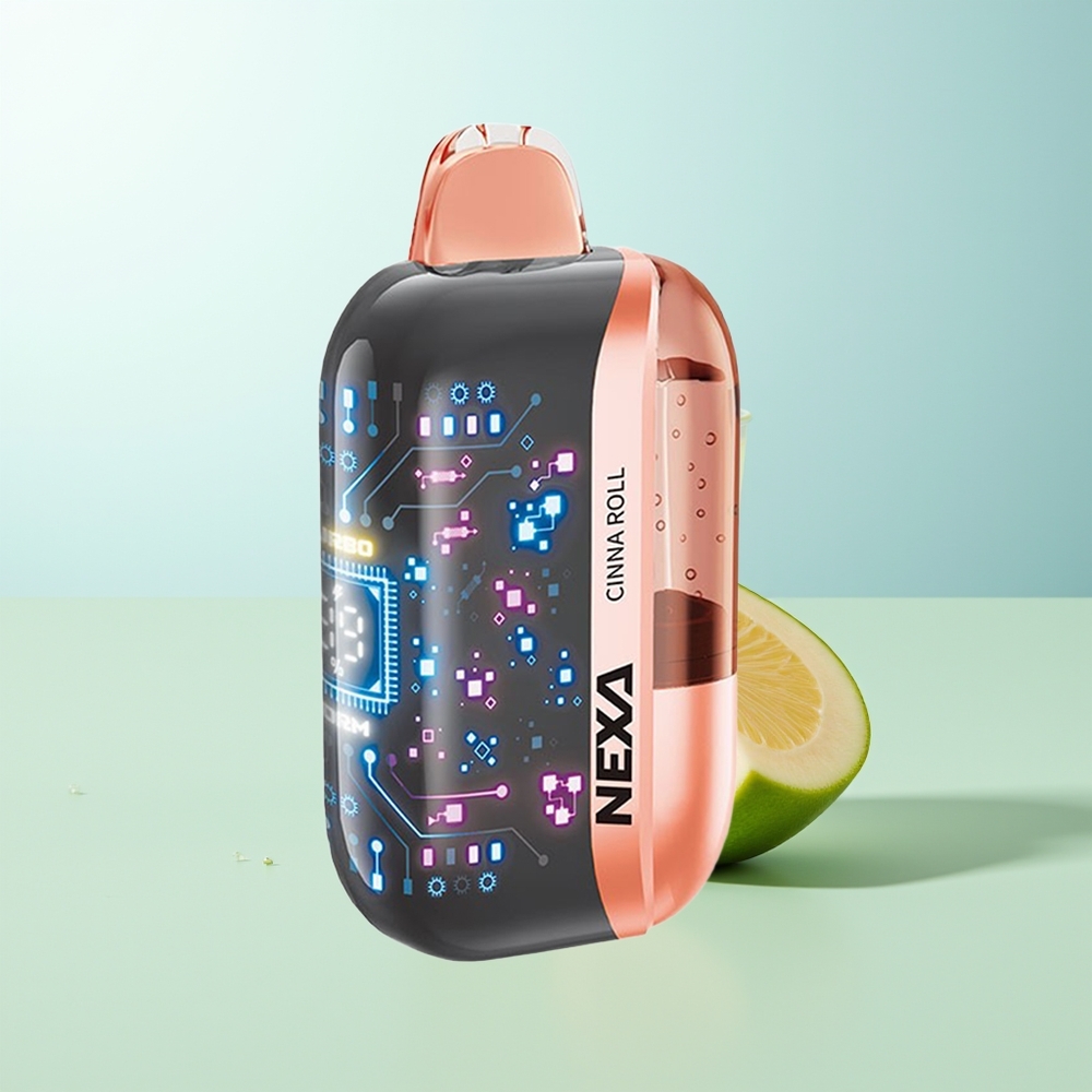 NEXA Ultra 50000 Puffs Canela Rollo 20ml 800mah 5% 0.9ohm Pantalla 3D Tipo-C