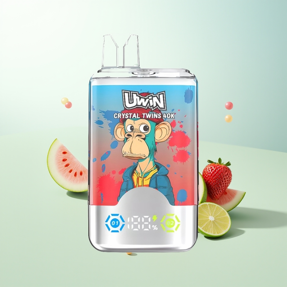 UWIN Crystal Twins 40000 Bocados Fresa Sandía Limón Lima Doble Sabor Malla 0.6 Ohm Recargable
