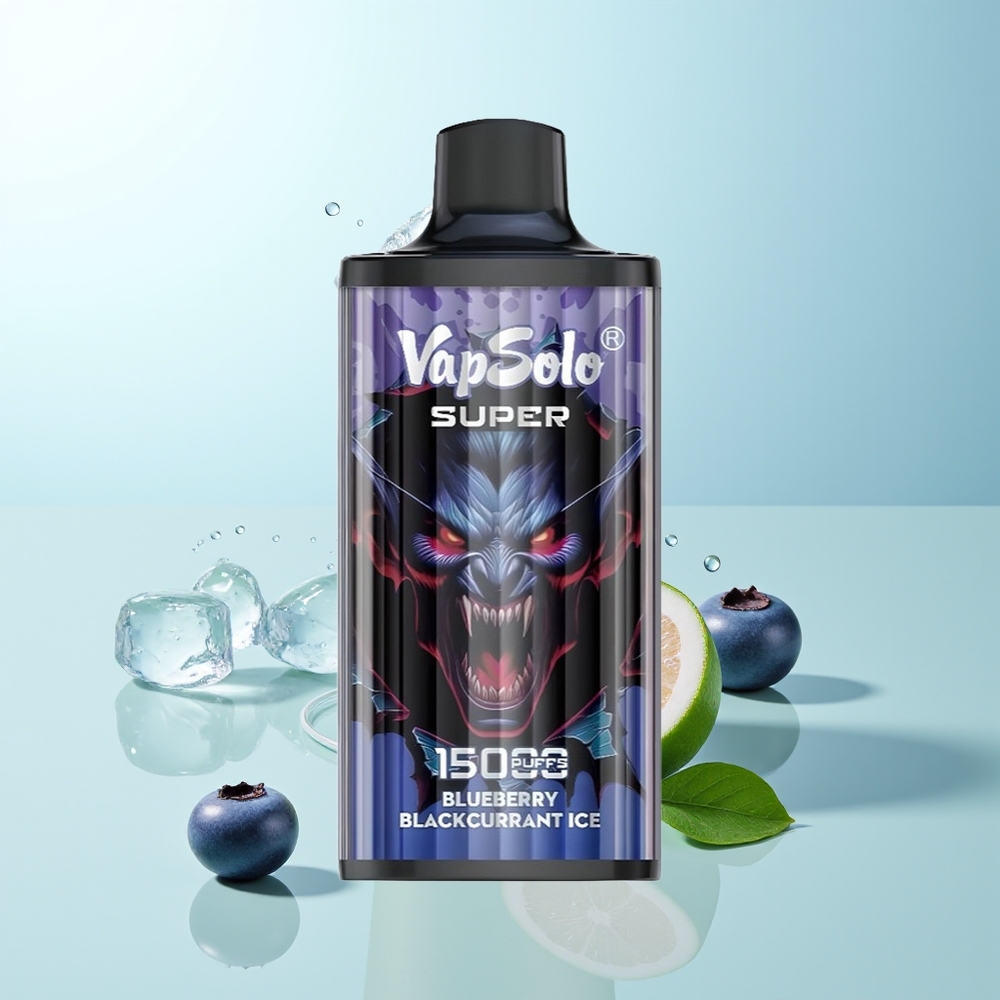 Vapsolo Super 15000 Puffs Vape Arándano Grosella Negra Hielo 40ml 850mAh Tipo-C