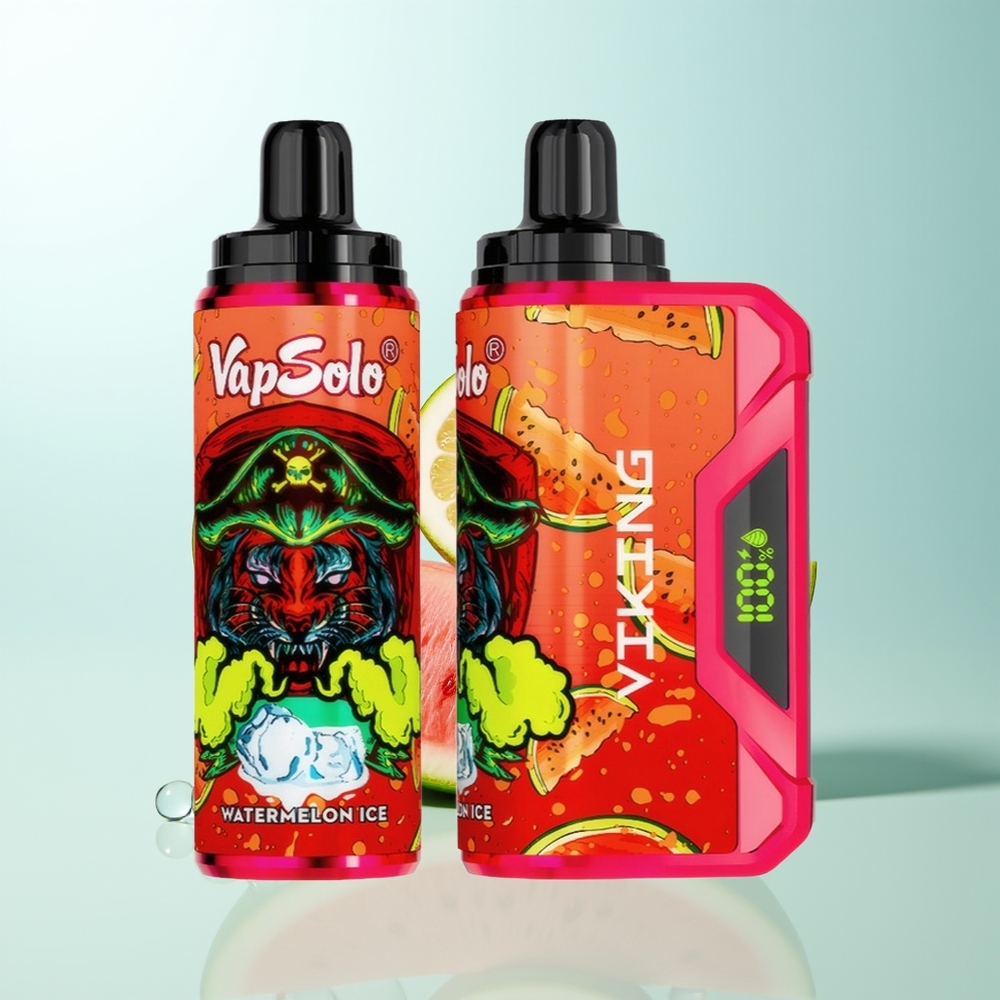 VapSolo VIKING 12000 Puffs Sandía Helada 22ml Tipo-C Pantalla LED