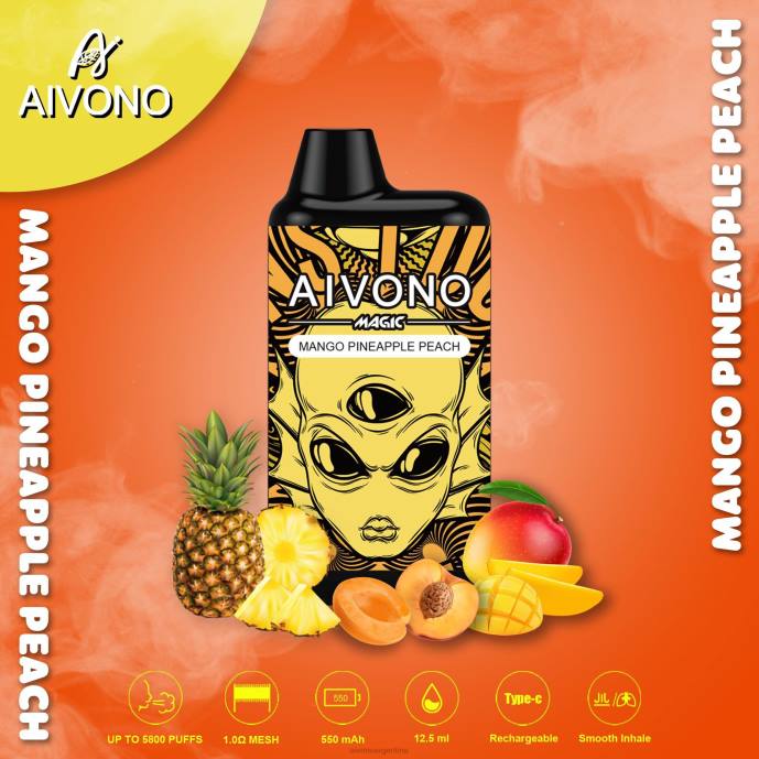 Aivono AIM MAGIC cigarrillo de caja de 5800 bocas mango piña durazno - T88688 Aivono Vaper