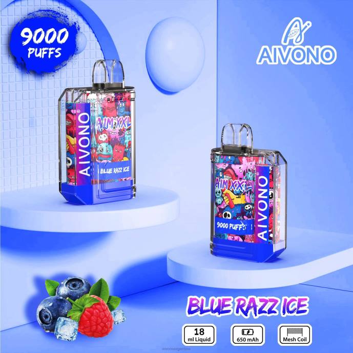 Aivono AIM XXL 9000 pegatina boca transparente hielo azul - T88654 Aivono Argentina